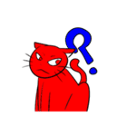 赤色猫（個別スタンプ：37）