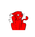 赤色猫（個別スタンプ：38）