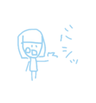 水色のらくがき（個別スタンプ：11）