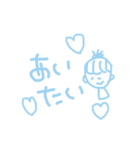 水色のらくがき（個別スタンプ：37）