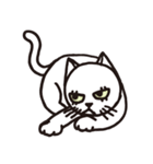 半目の白い猫 02（個別スタンプ：17）