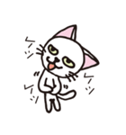 半目の白い猫 02（個別スタンプ：21）