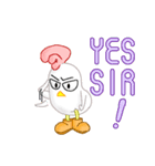 ChiKin - Cute and funny white chicken（個別スタンプ：4）