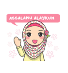 Flower Hijab : Daily Talk (EN)（個別スタンプ：1）