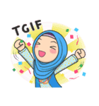Flower Hijab : Daily Talk (EN)（個別スタンプ：16）