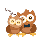 Happy Owl Family 2（個別スタンプ：3）