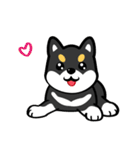 I Love Black Shiba（個別スタンプ：1）