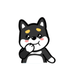 I Love Black Shiba（個別スタンプ：17）