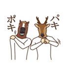 馬と鹿オノマトペ（個別スタンプ：30）