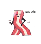 Straight face bacon.（個別スタンプ：34）