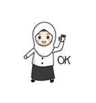 Jasmin Muslimah Student（個別スタンプ：3）