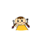 Girl braids with ribbon（個別スタンプ：2）
