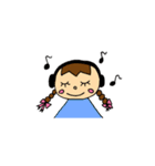 Girl braids with ribbon（個別スタンプ：8）