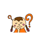 Girl braids with ribbon（個別スタンプ：11）