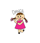 Girl braids with ribbon（個別スタンプ：16）