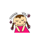 Girl braids with ribbon（個別スタンプ：18）