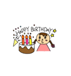 Girl braids with ribbon（個別スタンプ：19）