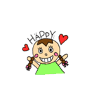 Girl braids with ribbon（個別スタンプ：21）