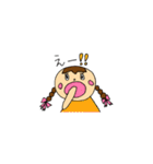 Girl braids with ribbon（個別スタンプ：26）