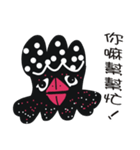 Black face in my line-3（個別スタンプ：4）