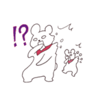 しろめのしろくま（個別スタンプ：34）