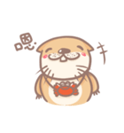 otter and young crab（個別スタンプ：13）