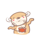 otter and young crab（個別スタンプ：14）