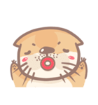 otter and young crab（個別スタンプ：22）