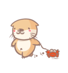 otter and young crab（個別スタンプ：39）