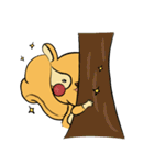 The lazy squirrel！（個別スタンプ：3）
