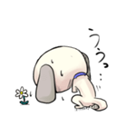 おなか痛い犬「ゆるけん」さんスタンプ（個別スタンプ：3）