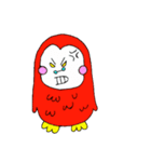 赤色フクロー（個別スタンプ：16）
