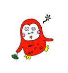 赤色フクロー（個別スタンプ：36）