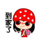 The red heart lady（個別スタンプ：3）