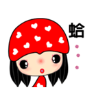 The red heart lady（個別スタンプ：16）