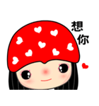 The red heart lady（個別スタンプ：38）