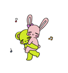 ぷちりぼんエリーのうさちゃんくまちゃん（個別スタンプ：35）