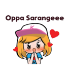 Korea KPOP Fan Girl（個別スタンプ：4）
