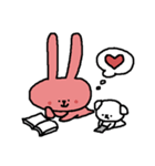 うさぎのともと子犬のみいのほのぼ日常（個別スタンプ：33）
