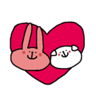 うさぎのともと子犬のみいのほのぼ日常（個別スタンプ：35）