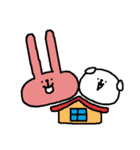 うさぎのともと子犬のみいのほのぼ日常（個別スタンプ：38）