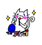 しろ猫（個別スタンプ：34）