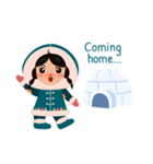 Eskimo Girl - Snow - Winter - Fun - Set（個別スタンプ：21）