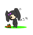 黒ウサギとその友達（個別スタンプ：4）