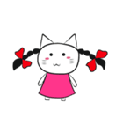 pigtails cat girl（個別スタンプ：2）