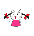 pigtails cat girl（個別スタンプ：4）