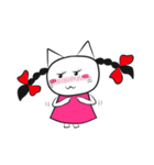 pigtails cat girl（個別スタンプ：5）