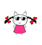 pigtails cat girl（個別スタンプ：6）