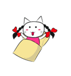 pigtails cat girl（個別スタンプ：10）