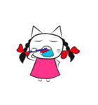 pigtails cat girl（個別スタンプ：11）